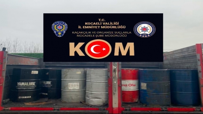 2 ton 550 litre kaçak akaryakıt ele geçirildi