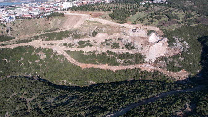 Hastane yolunun viyadük ayaklarına başlandı