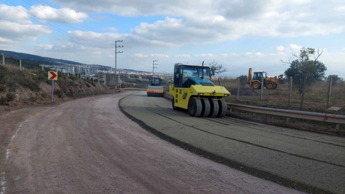 Körfez İlimtepe yolu asfaltlanıyor