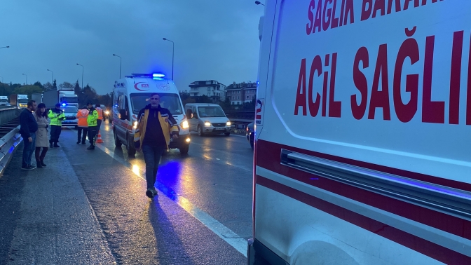 TEM’in Kocaeli geçişinde zincirleme kaza: 5 yaralı