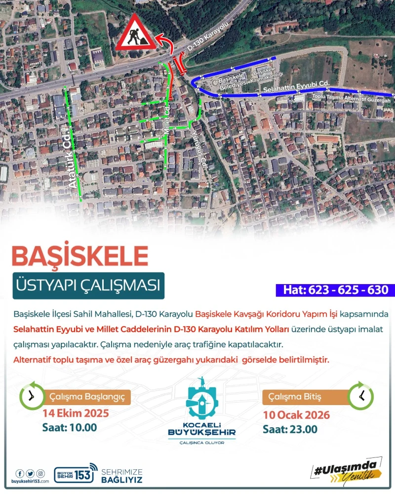 Başiskele D-130’da Trafik Düzenlemesi!