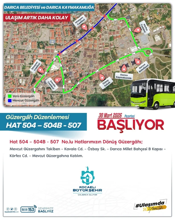 Darıca’da yeni hizmet binalarına ulaşım kolaylaştı