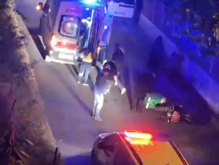 Gebze’de ki kazada kurye yaralandı