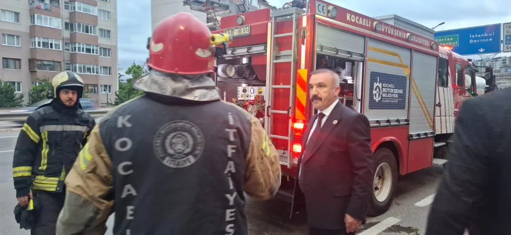 MHP Dilovası otobüsünde yangın paniği!