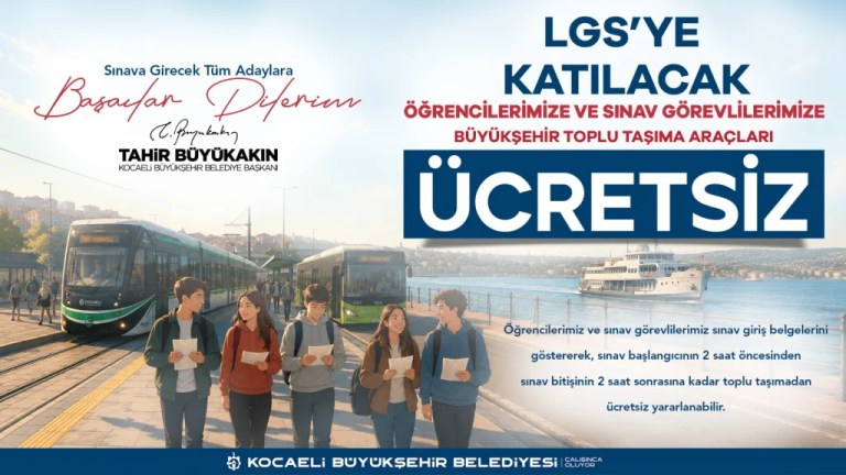 LGS’de öğrencilere ücretsiz ulaşım