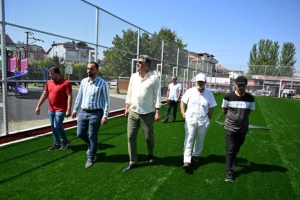Başkan Kocaman saha çalışmalarını inceledi