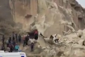 Göreme’de kopan kaya 2 can aldı!