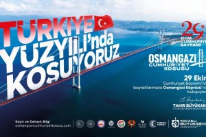 Osmangazi Köprüsü’nde Cumhuriyet Koşusu düzenleniyor