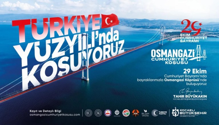 Osmangazi Köprüsü’nde Cumhuriyet Koşusu düzenleniyor